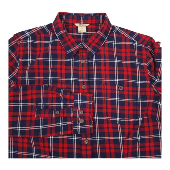 Duluth Trading Womens Plaid Flannel Shirt Gusset XL Made for Easy Movement - Picture 1 of 13